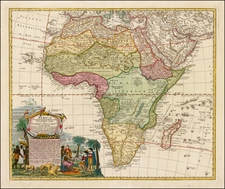 Africa and Africa Map By Homann Heirs