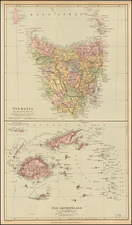 Australia and Other Pacific Islands Map By Edward Stanford