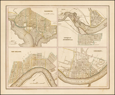 Mid-Atlantic, South and Midwest Map By Thomas Gamaliel Bradford