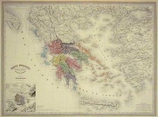 Europe, Balearic Islands and Greece Map By Adolphe Hippolyte Dufour