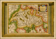 Switzerland Map By Pieter van der Aa