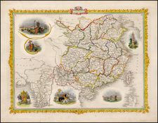 China and Southeast Asia Map By John Tallis