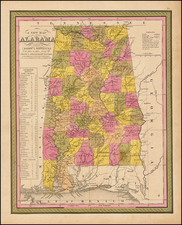 South Map By Samuel Augustus Mitchell