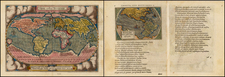 World, World, South America and America Map By Abraham Ortelius / Philippe Galle