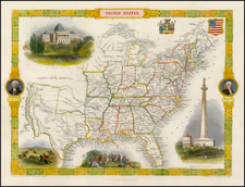 United States and Texas Map By John Tallis