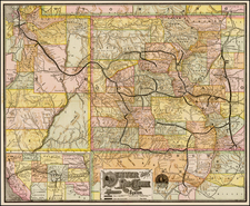 Rocky Mountains Map By Denver & Rio Grande RR