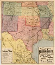 South, Texas, Plains, Southwest and Mexico Map By Rand McNally & Company