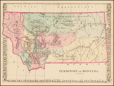 Plains and Rocky Mountains Map By Samuel Augustus Mitchell Jr.