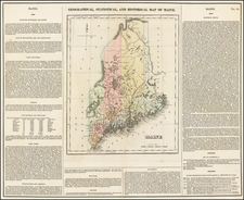 New England Map By Henry Charles Carey  &  Isaac Lea