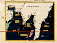 Indian Ocean, China, India, Southeast Asia, Central Asia & Caucasus and Middle East Map By Martin Waldseemüller