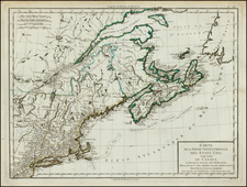 New England, Maine, Massachusetts and Canada Map By Mentelle  &  Pierre-Gilles Chanlaire