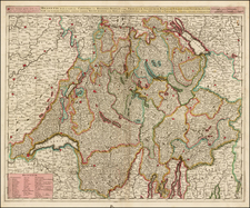 Switzerland Map By Gerard & Leonard Valk