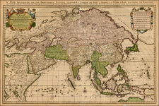 Asia and Asia Map By Cornelis Mortier