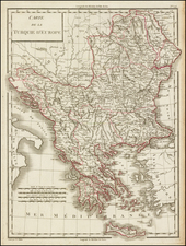 Balkans, Turkey and Greece Map By Pierre Antoine Tardieu