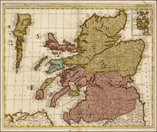 Scotland Map By Gerard & Leonard Valk