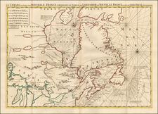 New England and Canada Map By Pierre Mortier