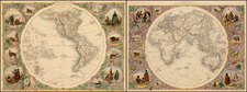 World, Eastern Hemisphere, Western Hemisphere, South America and America Map By John Tallis