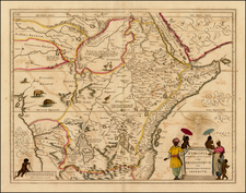 East Africa and West Africa Map By Willem Janszoon Blaeu