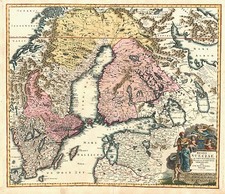 Europe, Baltic Countries and Scandinavia Map By Johann Baptist Homann