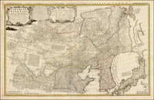 China, Japan, Korea, Central Asia & Caucasus and Russia in Asia Map By Tobias Mayer