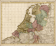 Netherlands Map By Gerard & Leonard Valk