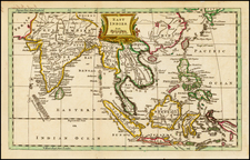 China, India, Southeast Asia and Philippines Map By Thomas Jefferys