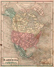 North America Map By Sidney Morse  &  Samuel Gaston