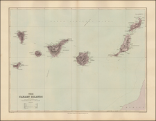 Spain and African Islands, including Madagascar Map By Edward Stanford