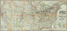 United States Map By George F. Cram