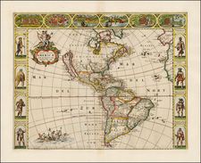 America Map By Frederick De Wit