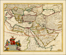 Turkey, Mediterranean, Middle East, Turkey & Asia Minor and Greece Map By Frederick De Wit