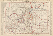 Southwest and Rocky Mountains Map By George F. Cram