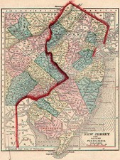 Mid-Atlantic Map By Sidney Morse  &  Samuel Gaston