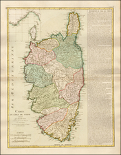 France and Corsica Map By Jean Lattré / Louis Claude de Vezou