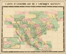 Carte D'Assemblage De L'Amerique Septentrionale By Philippe Marie Vandermaelen