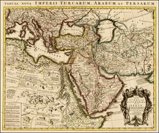 Balkans, Turkey, Mediterranean, Central Asia & Caucasus, Middle East, Turkey & Asia Minor and North Africa Map By Pierre Mortier