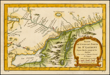 Canada Map By Jacques Nicolas Bellin