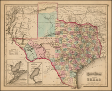 Texas Map By O.W. Gray