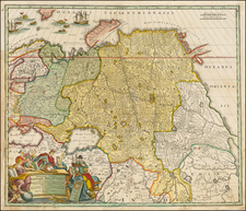 Russia, India, Central Asia & Caucasus and Russia in Asia Map By Johann Baptist Homann