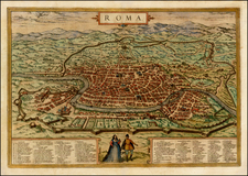 Italy Map By Georg Braun  &  Frans Hogenberg