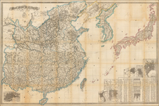 China, Japan and Korea Map By Japanese Imperial Army