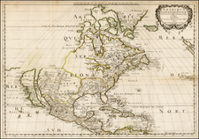 Midwest, North America and California Map By Nicolas Sanson