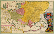 Poland, Russia, Ukraine, Baltic Countries, Balkans, Scandinavia and Germany Map By Herman Moll