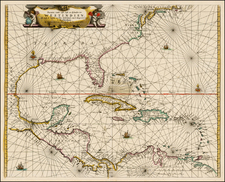 New England, Caribbean and South America Map By Johannes van Loon