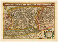 Austria, Hungary, Romania and Balkans Map By Abraham Ortelius