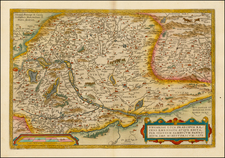 Austria, Hungary, Romania and Balkans Map By Abraham Ortelius