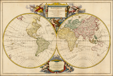 World and World Map By Gilles Robert de Vaugondy