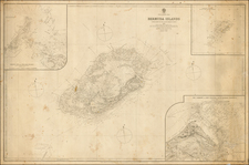 Atlantic Ocean and Caribbean Map By British Admiralty