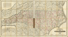 North Carolina Map By A. Webster Shaffer