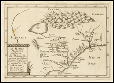 Florida and Southeast Map By Pierre Du Val